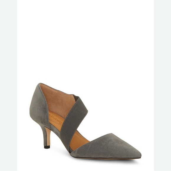 Corso Como Gray Heels with Asymmetrical Design - Picture 1 of 7